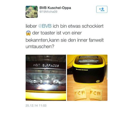 SCREENSHOT Nur als Zitat/ BVB Toaster