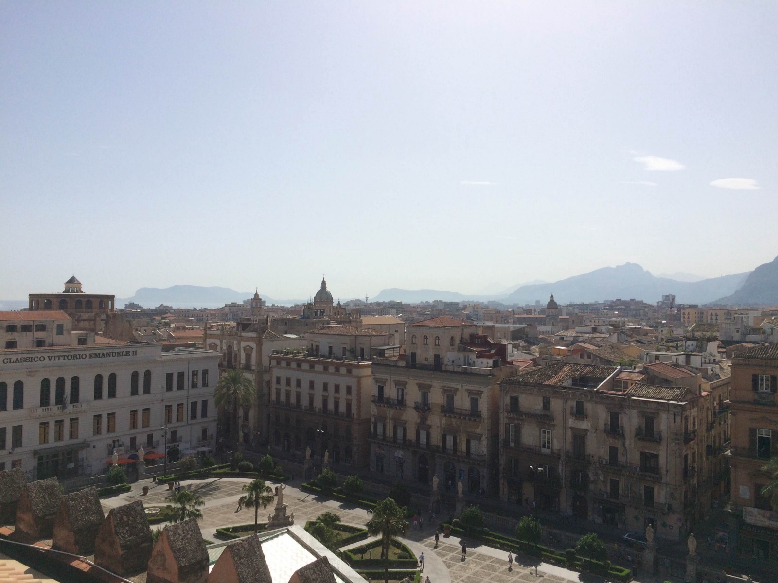 Palermo from the roof of the city's cathedral. 