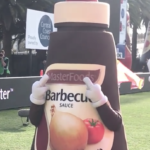Sauce bottle mascot gives fans the finger at A-League match
